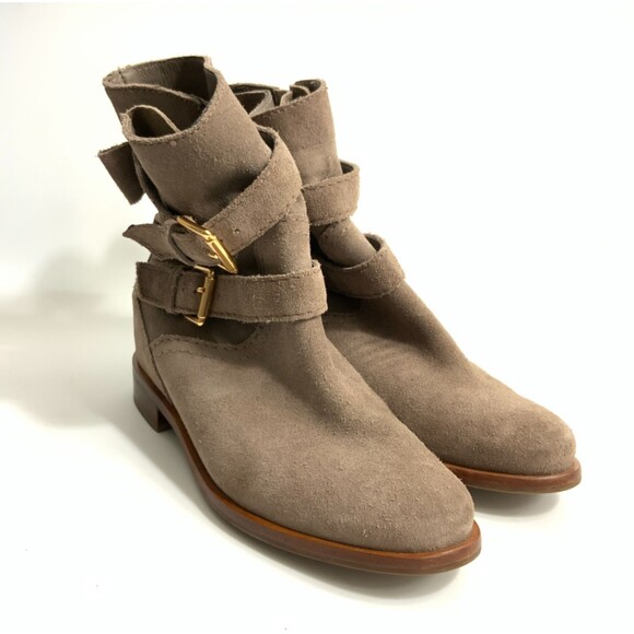 Kate Spade New York Short Boot Size 5.5 Tan Suede Ankle Buckle Brazil - Picture 13 of 13